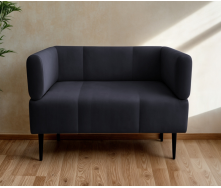 Кресло с подлокотниками Tobi Sho Бенно-1 офисное с конусной ногой 1000х720х750 велюр Emilia 97 GRAPHITE