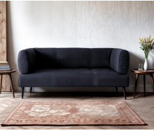 Диван с подлокотниками Tobi Sho Бенно-1 офисный с конусной ногой 1200х720х750 велюр Emilia 97 GRAPHITE