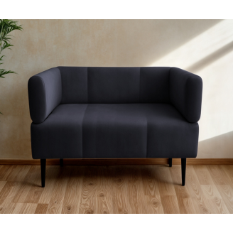 Кресло с подлокотниками Tobi Sho Бенно-1 офисное с конусной ногой 1000х720х750 велюр Emilia 97 GRAPHITE