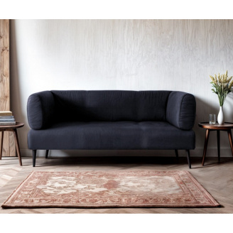 Диван с подлокотниками Tobi Sho Бенно-1 офисный с конусной ногой 1200х720х750 велюр Emilia 97 GRAPHITE