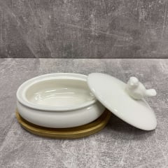 Цукорниця порцелянова 250 мл на бамбуковій підставці "Пташка" Bona Di 375-381 Миколаїв