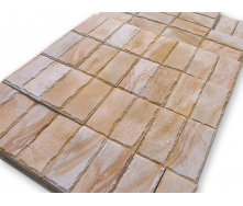 Фасадна пиляна плитка з рустом (обколка периметром) 40*20*2