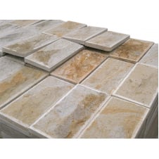 Фасадна пиляна плитка з рустом (обколка периметром) 40*20*3