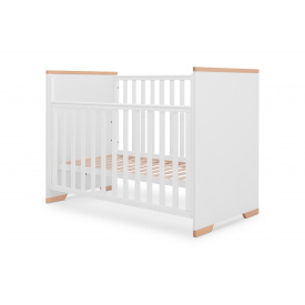 Ліжечко для немовлят Ранок-1 (68,4 × 122,9 см, з маятником, з шухлядою, біло-буковий)