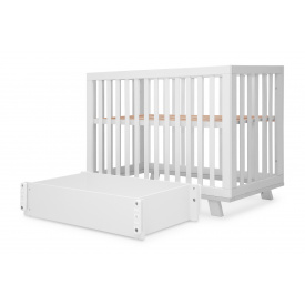 Ліжечко для немовлят Мрія-1 (65 × 125 см, з маятником, бело-серый)