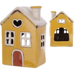 Интерьерный подсвечник BonaDi Old Town House N24 10х7.5х15 см Желтый (DP231216) Киев