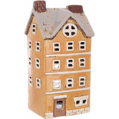 Интерьерный подсвечник BonaDi Old Town House N4 11х9х22 см Оранжевый (DP231210) Киев