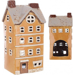 Интерьерный подсвечник BonaDi Old Town House N4 11х9х22 см Оранжевый (DP231210) Киев