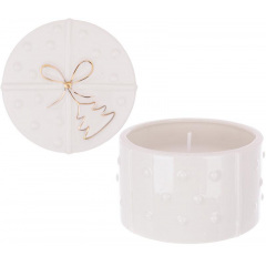 Интерьерный подсвечник Bona Christmas tree Golden Bow diameter 9.5 см Белый (DP261638) Киев