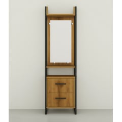 Прихожая в коридор Tobi Sho Остин ПЛ/1 в стиле Лофт с зеркалом, 1780x350x1900 мм Файервуд Черкассы