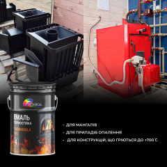 Термостойкая краска для печей и каминов + 700 °C Киев