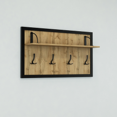 Комплект в прихожую Tobi Sho Рейден ПЛ/5 в стиле Лофт без зеркала, 1720x350x1900 мм Дуб аппалачи Броды