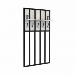 Прихожая в коридор Tobi Sho Бронкс ПЛ/2 в стиле Лофт с зеркалом, 2580x350x1900 мм Дуб крафт белый Ивано-Франковск