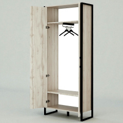 Комплект в прихожую Tobi Sho Рейден ПЛ/5 в стиле Лофт без зеркала, 1720x350x1900 мм Дуб крафт белый Днепр