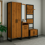 Прихожая модульная Tobi Sho Альто ПЛ/4 в стиле Лофт с зеркалом, 1780x350x1900 мм Файервуд Гайсин