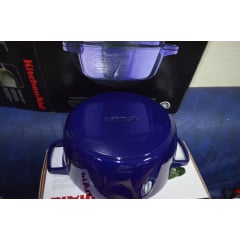 Кастрюля с крышкой-гриль, чугунная KitchenAid CPI60CRFUCast Iron, объем 3,8 л, диаметр 24см, цвет темно синий Киев