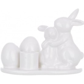 Интерьерный подсвечник Bona family Rabbits 13x9x10 см White (DP261657)