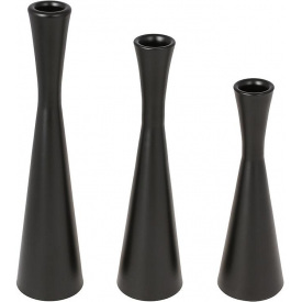 Набор подсвечников BonaDi Nottingham 3 шт Черный (DP233191)
