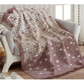 Плед-покривало Art of Sultana М1611 Євро 200х240 см Бежево-рожевий (DP70739)