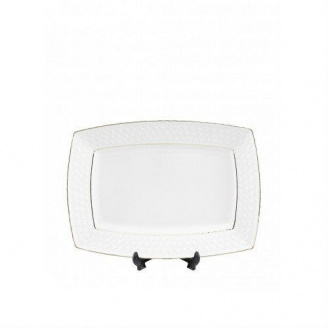 Тарілка фарфорова 17 см прямокутна Interos Снігова Королева 705718-А