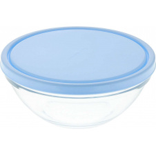 Салатник Pasabahce Шефс d - 23 см з блакитною кришкою 53583