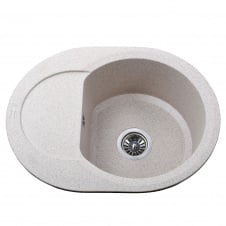 Гранітна мийка Globus Lux MORAINE 600х470-А0008, мигдаль