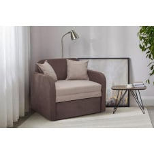 Диван Эльф раскладной в кровать 110х190 см двухцветный кофейно-бежевый 