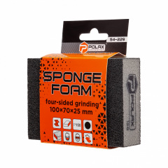 Губка шліфувальна P150 Polax пряма 100х70х25 мм Чорний (54-229) Косів