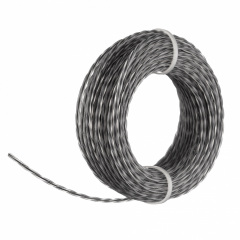 Жилка для триммера Polax Крученый квадрат с кордом 2,4 мм 15 м Серебристый (70-085) Житомир