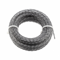 Жилка для триммера Polax Крученый квадрат с кордом 2,4 мм 15 м Серебристый (70-085) Житомир