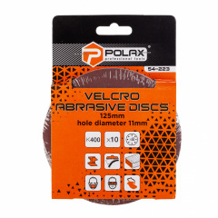 Шлифовальный круг Polax на липучке самозацепной 125 мм К400 Красный 10 шт (54-223) Киев
