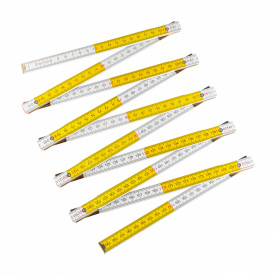 Лінійка дерев'яна доладна Polax 2 м Різнокольоровий (38-072)