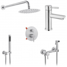 Душова система 3 в 1 Kroner Edelstahl Klassisch-ESG082 + змішувач Edelstahl Klassisch-ESG010 + Edelstahl Klassisch -ESG052 (KRKESG082ESG010ESG052)