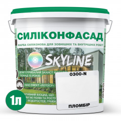 Фарба фасадна силіконова Skyline Силіконфасад 0300-N Пломбір 1 л (2595054614) Хуст