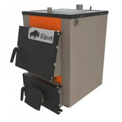 Твердопаливний котел тривалого горіння Bizon М-100П Термо 10 кВт із плитою + комплект автоматики Сарни