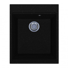 Кухонна мийка Miraggio Lagoon 420, чорний блиск Петрово
