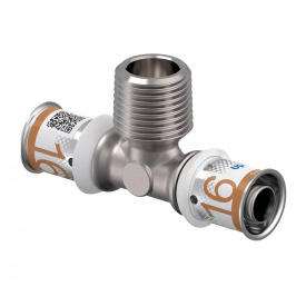 Трійник Uponor S-Press PLUS зовн. різьба 16-R1/2"MT-16 (1070592)
