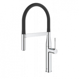 Змішувач для умивальника Grohe Essence чорний/хром (30503000)