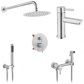 Душова система 3 в 1 Kroner Edelstahl Klassisch-ESG082 + змішувач Edelstahl Klassisch-ESG010 + Edelstahl Klassisch -ESG052 (KRKESG082ESG010ESG052)