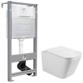 Інсталяція для унітазу Volle i-Frame i1210 + унітаз Volle Libra 2.0 vortice з сидінням (1321.001000+i1210)