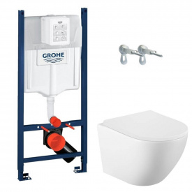 Інсталяція для унітазу Grohe Rapid SL 2 в 1 + унітаз Volle Amadeus 2.0 vortice з сидінням (1313.001000+388400WG)