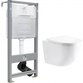 Інсталяція для унітазу Imprese i-Frame i1210 3 в 1 + унітаз Imprese Rozkos Twist з сидінням Slim soft-close (c06802203+i1210)