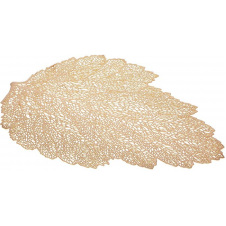 Килимки-плейсмати BonaDi Ажурний Лист 47х36 см Золотистий 4 шт DP229871
