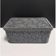 Корзина для хранения бытовых вещей Elif Plastik Ажур 4,7 л Серый