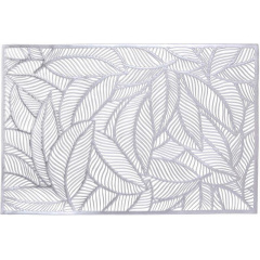 Килимки-плейсмати BonaDi листя 30х45 см Сріблястий 4 шт DP229879 Кременчук