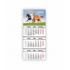 Квартальный настенный календарь Vivay 2026 Год лошади 30x65 см Разноцветный (hub_hid9zp) Харьков