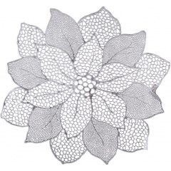 Килимки-плейсмати BonaDi Пуансеттія 42 см Сріблястий 4 шт DP229874 Київ