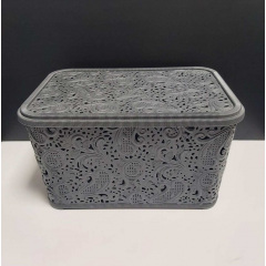 Кошик для зберігання побутових речей Elif Plastik Ажур 7,5 л Братське