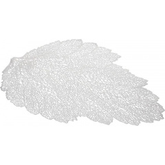 Коврики-плейсматы BonaDi Ажурный Лист 47х36 см Серебристый 4 шт DP229870 Киев