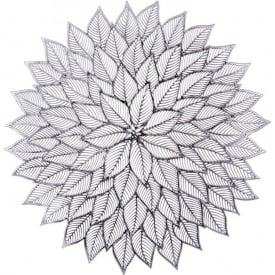 Коврики-плейсматы BonaDi Астра 38 см Серебристый 4 шт DP229875